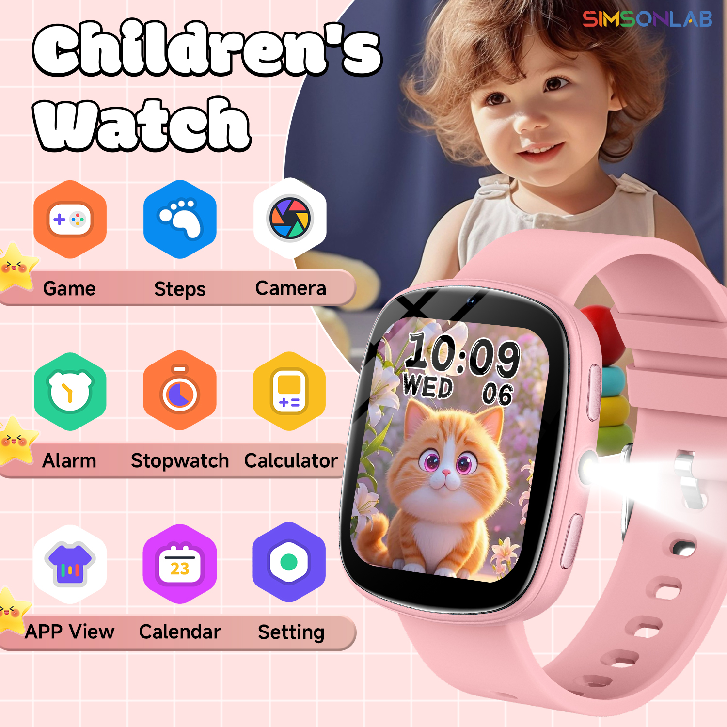 新しいスマートウォッチ子供用タッチスクリーンカメラコントロー - Smartwatch Watches For Kid Girl のレビューと価格