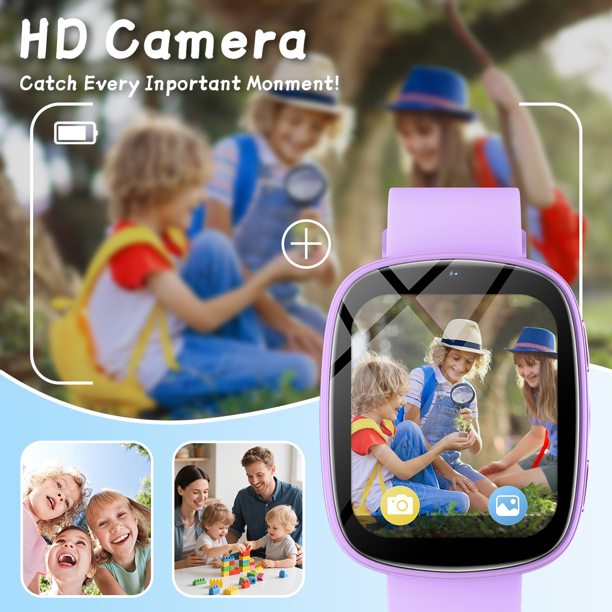 新しいスマートウォッチ子供用タッチスクリーンカメラコントロー - Smartwatch Watches For Kid Girl のレビューと価格