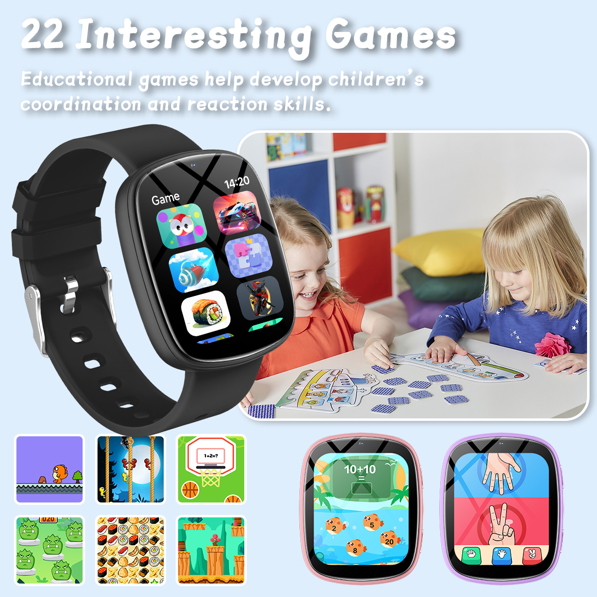 新しいスマートウォッチ子供用タッチスクリーンカメラコントロー - Smartwatch Watches For Kid Girl のレビューと価格