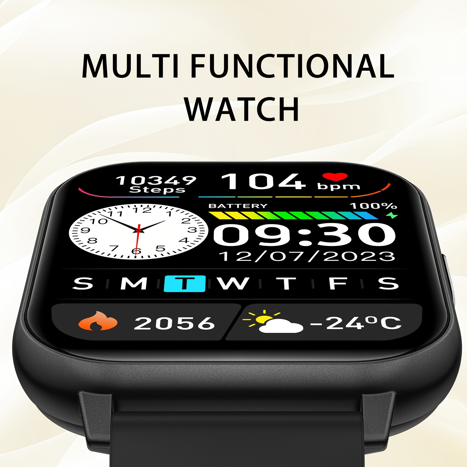 スポーツスマートウォッチ、1.83インチフルタッチスクリーン - Smartwatch Watches Birthday Gift For Men のレビューと価格