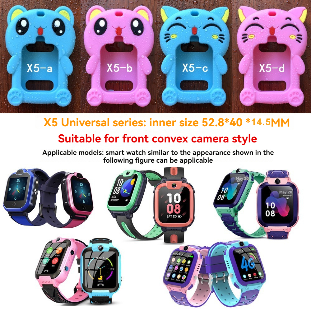 子供用のユニバーサルシリコン保護ケース,ハンギングブレスレッ - Smartwatch Phone Watches のレビューと価格