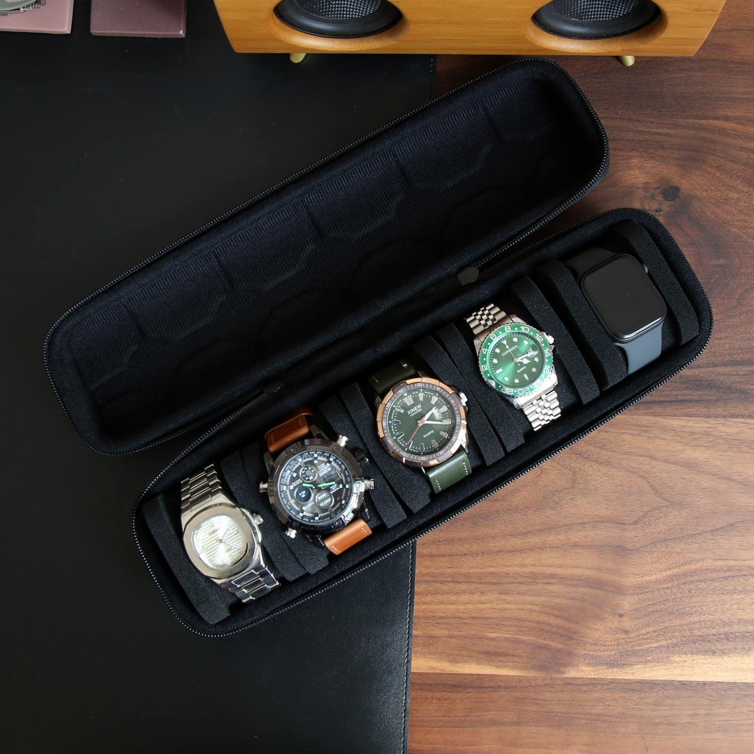 男性または女性用の時計ボックスオーガナイザー、時計トラベルケ - Smartwatch I Watches のレビューと価格