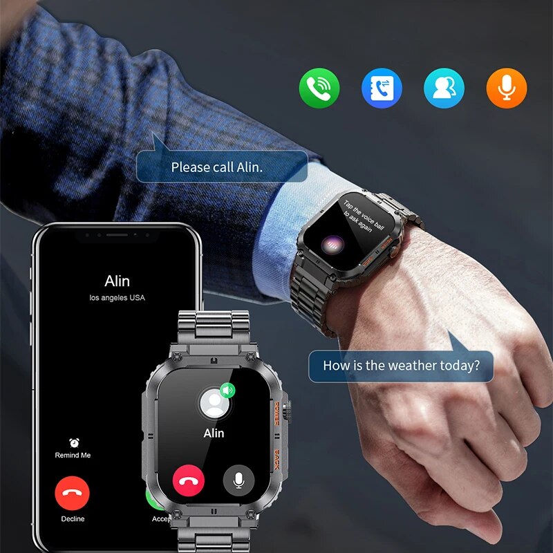 Lige-男性用アウトドアスポーツフィットネススマートウォッ - Smartwatch Watches For Men Digital のレビューと価格