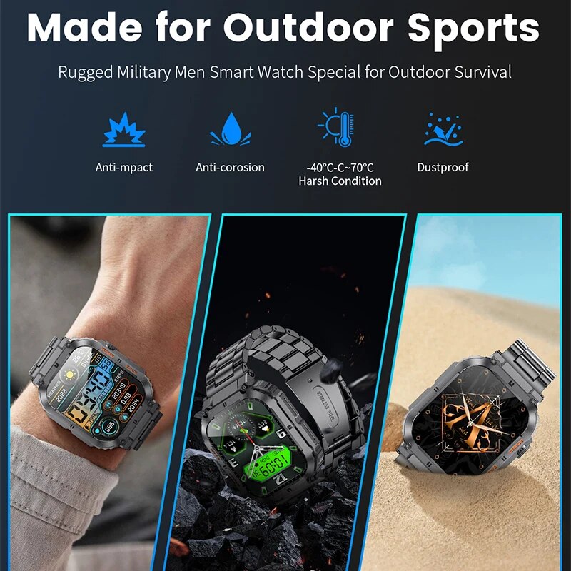 Lige-男性用アウトドアスポーツフィットネススマートウォッ - Smartwatch Watches For Men Digital のレビューと価格