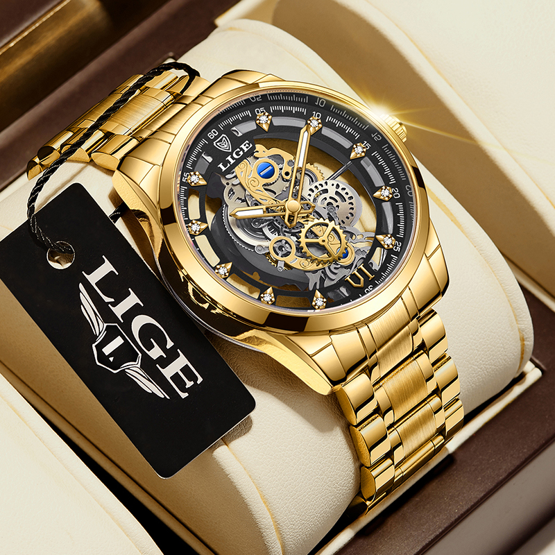 2026 LIGE メンズ腕時計 スケルトン 自動巻き クォ - Smartwatch Watches For Men Brands のレビューと価格