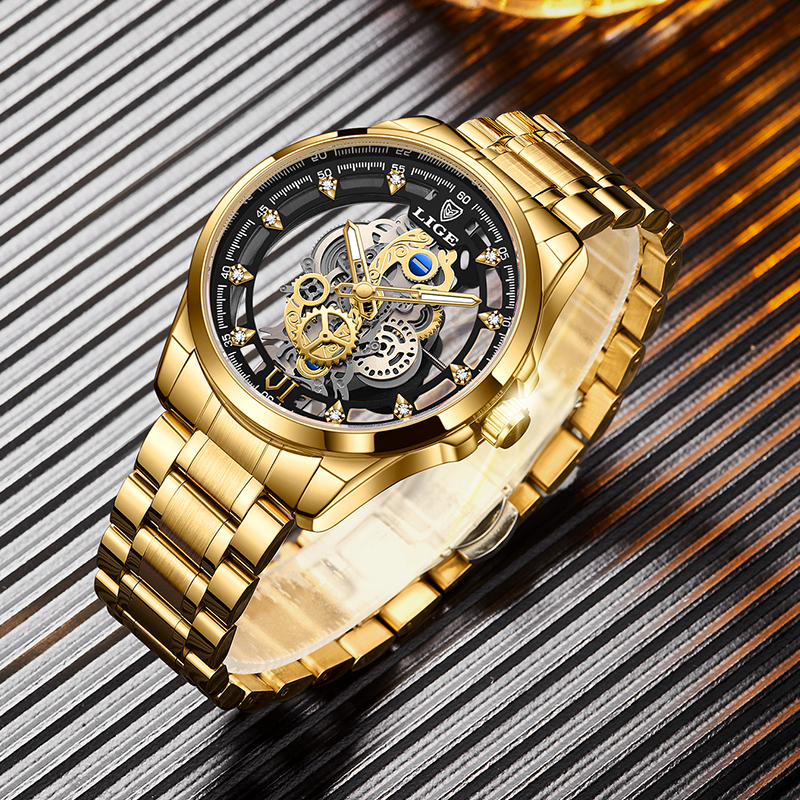 2026 LIGE メンズ腕時計 スケルトン 自動巻き クォ - Smartwatch Watches For Men Brands のレビューと価格