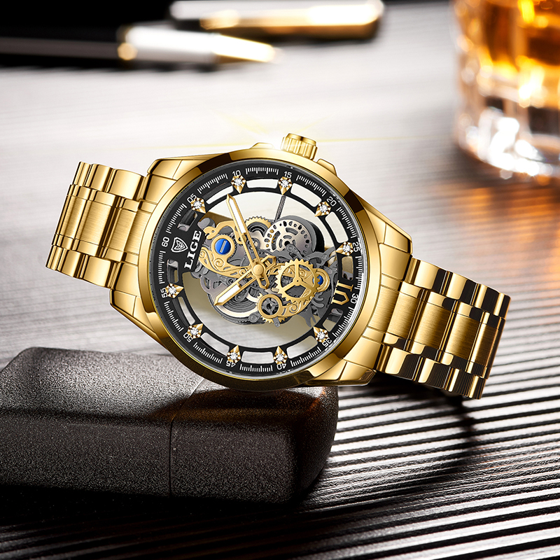 2026 LIGE メンズ腕時計 スケルトン 自動巻き クォ - Smartwatch Watches For Men Brands のレビューと価格