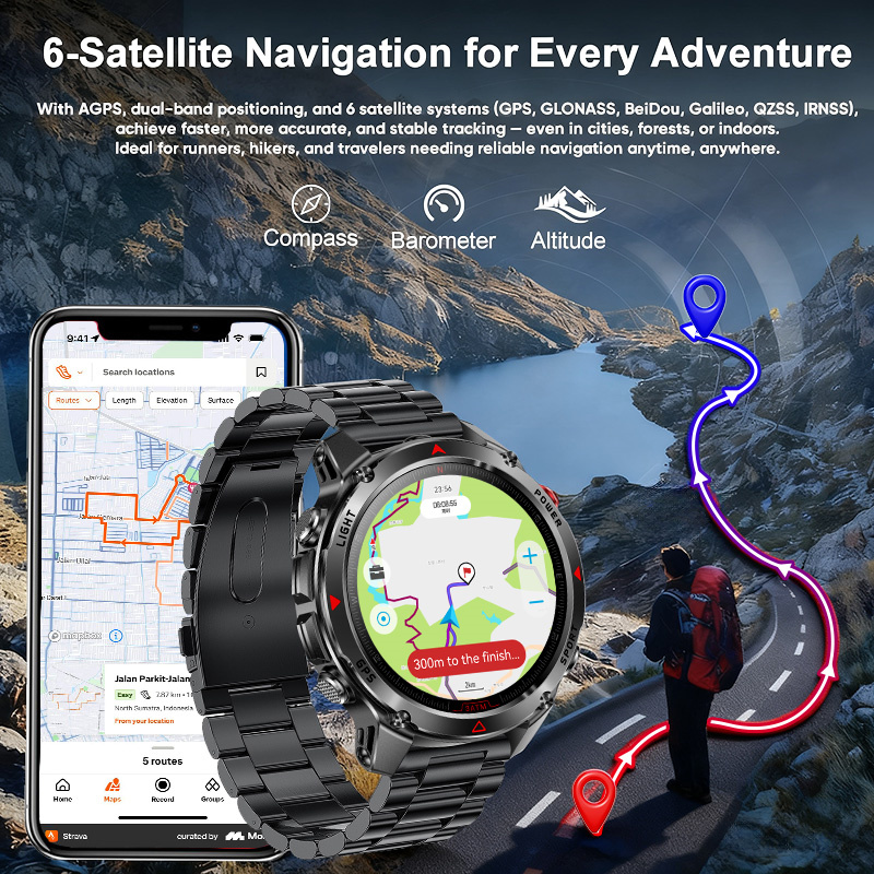 T-Rex 3 Pro ミリタリーグレード AGPS スマー - Smartwatch Watches For Men Digital のレビューと価格