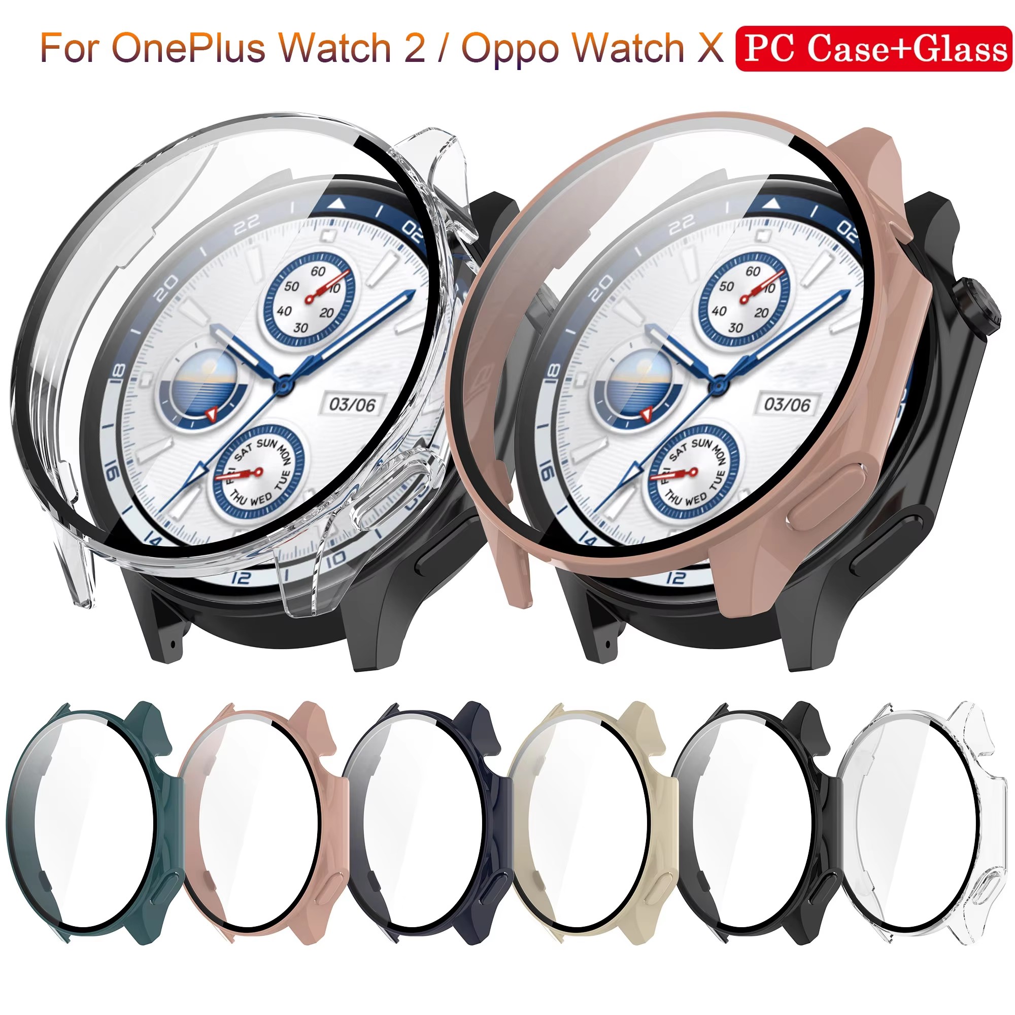 Oppo 時計 X アクセサリー新しいガラス + ケース O - Smartwatch Oneplus Watches のレビューと価格