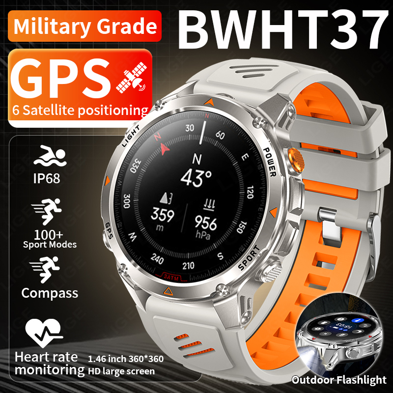 LIGE 頑丈な GPS 追跡スマートウォッチ男性 LED  - Smartwatch I Watches のレビューと価格