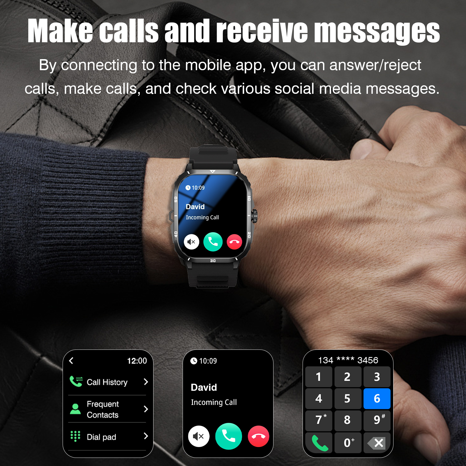 新しいクラシックスマートウォッチには、高解像度タッチスクリー - Watch 7 Smartwatch Iphone のレビューと価格