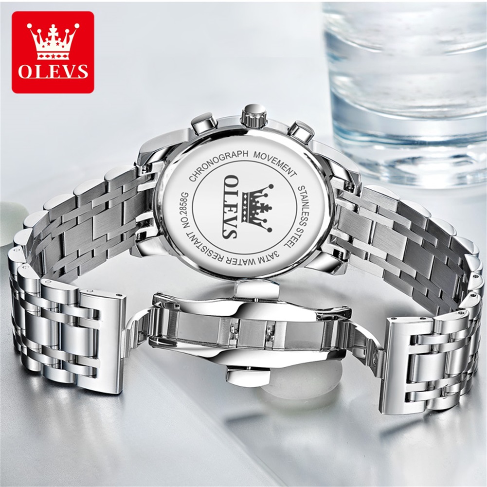 OLEVS 人気のメンズ腕時計ステンレススチールブラックムー - Smartwatch Watches For Men Brands のレビューと価格
