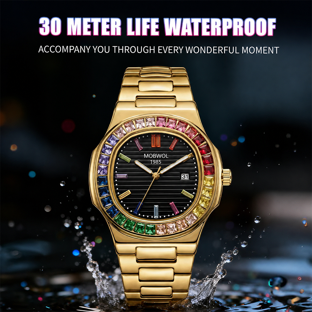 MOBWOL ファッションビジネスメンズ腕時計防水ホワイトダ - Smartwatch Watches Birthday Gift For Men のレビューと価格