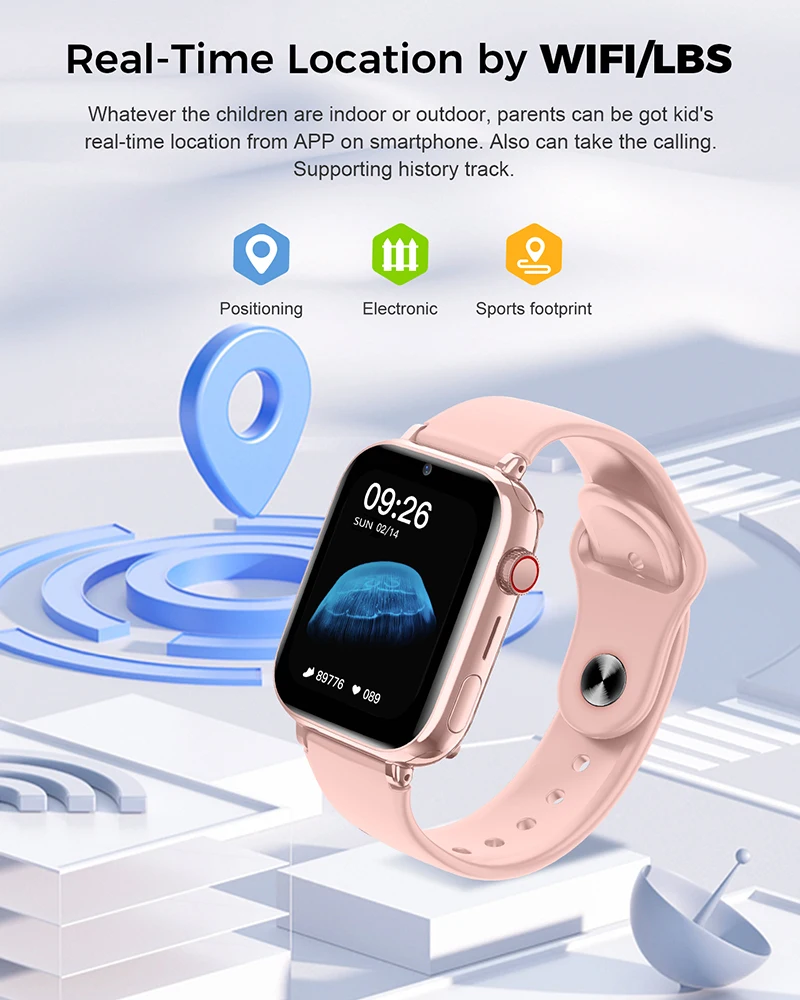 子供のための電子スマートウォッチ、ポンドの場所、sos電話、 - Smartwatch Watches For Kid Girl のレビューと価格