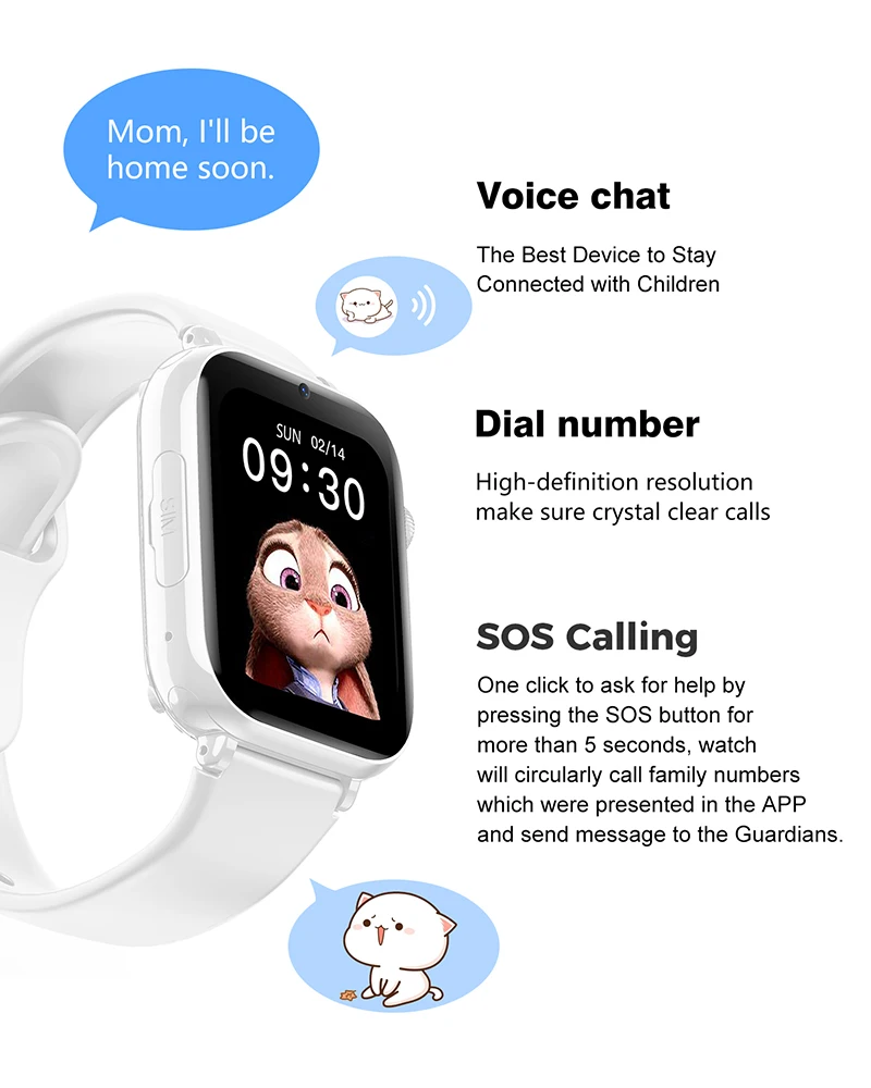 子供のための電子スマートウォッチ、ポンドの場所、sos電話、 - Smartwatch Watches For Kid Girl のレビューと価格