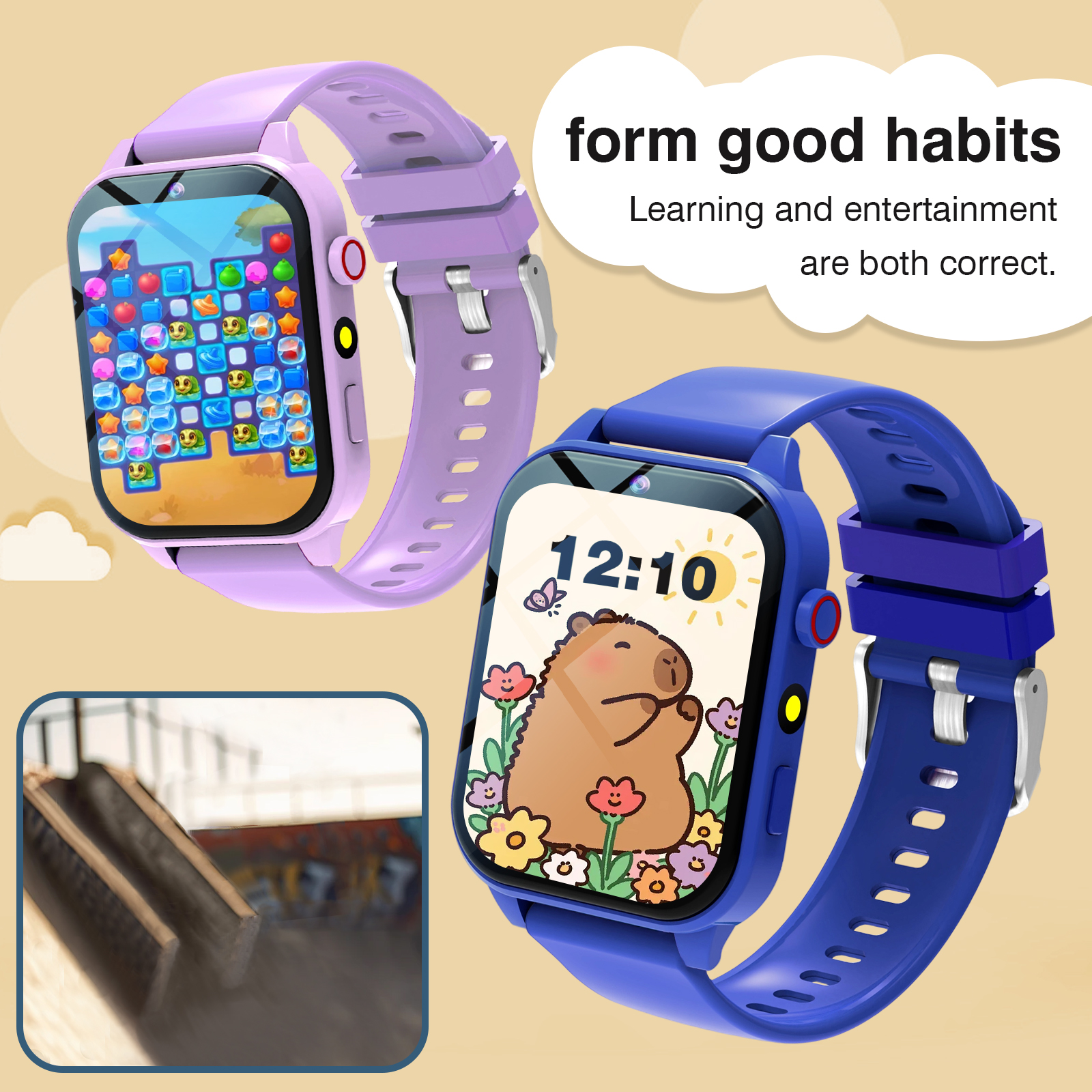 キッズスマートウォッチ 18 ゲーム カメラ 防水 懐中電灯 - Smartwatch Digital Watches For Kid Boy With Alarm のレビューと価格