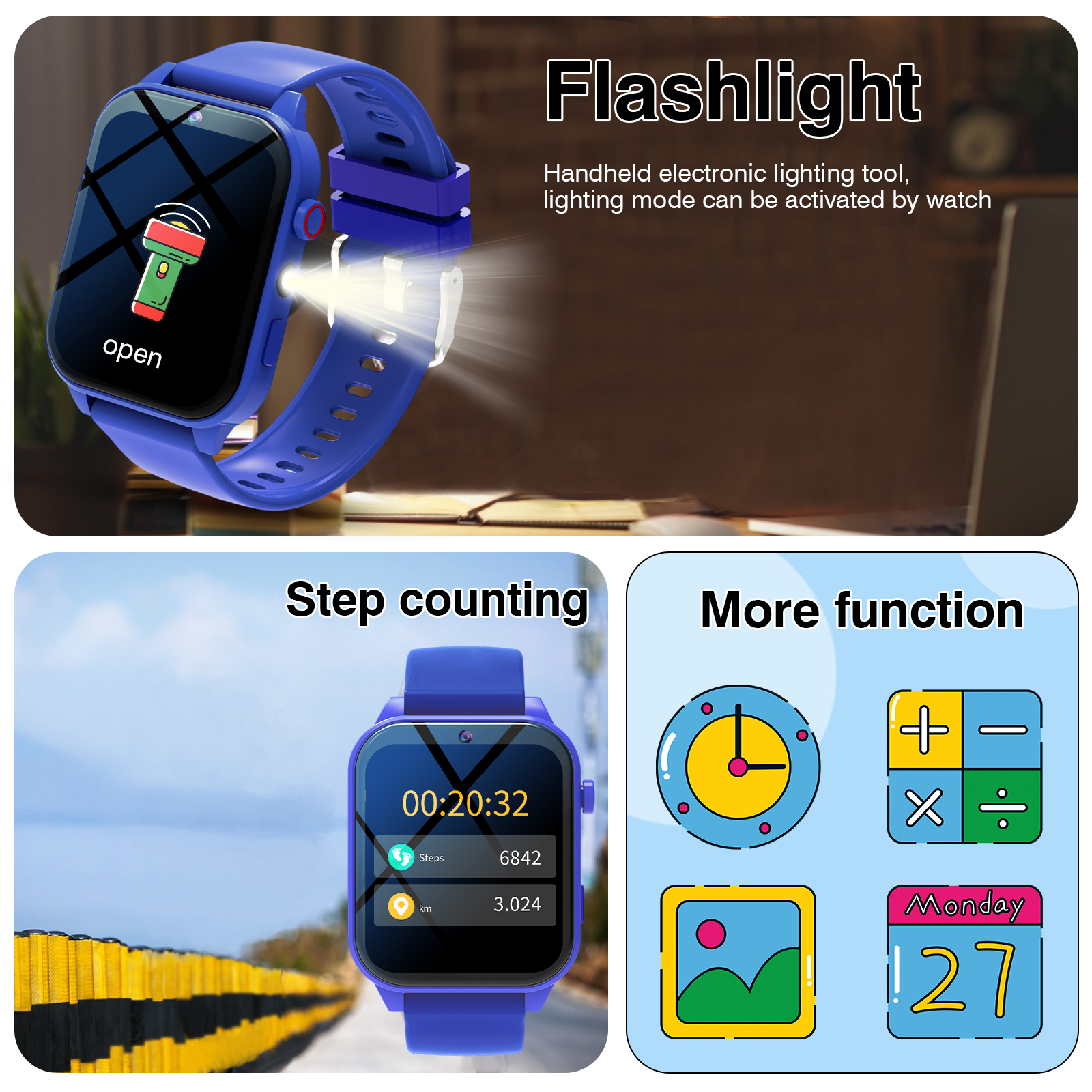 キッズスマートウォッチ 18 ゲーム カメラ 防水 懐中電灯 - Smartwatch Digital Watches For Kid Boy With Alarm のレビューと価格