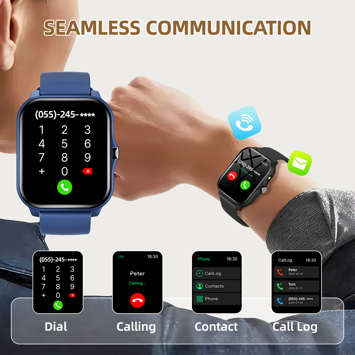 新しいスマートウォッチ メッセージリマインダー インテリジェ - Smartwatch Watches Birthday Gift For Men のレビューと価格