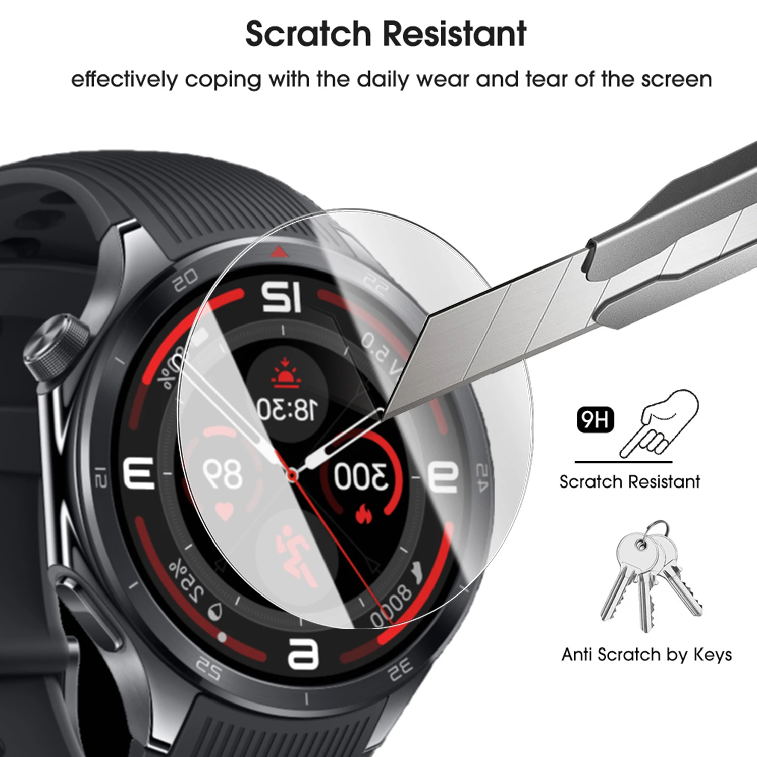 9H 簡単インストール強化ガラス OnePlus Watch - Smartwatch Oneplus Watches のレビューと価格
