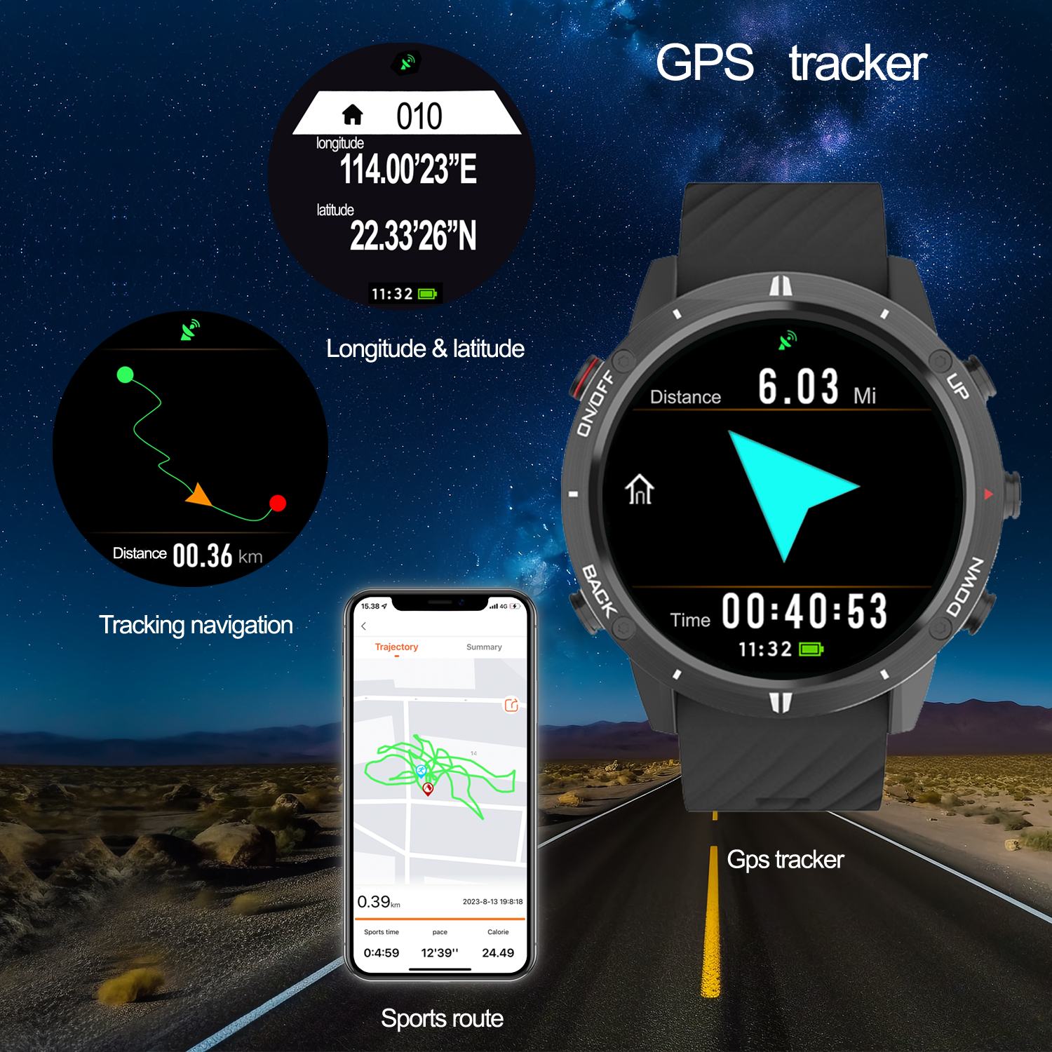 サンロード-メンズG5デジタル腕時計,GPS,スポーツウォッ - Smartwatch Watches For Men Digital のレビューと価格