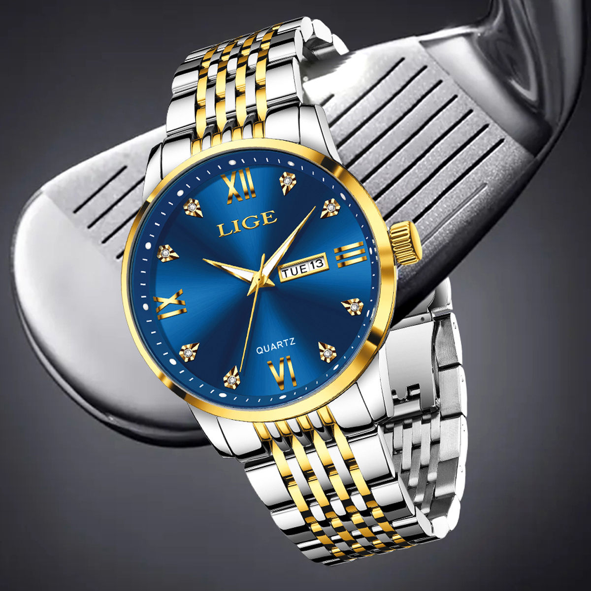 LIGE メンズ腕時計ウォーターダイヤモンド高級ナイトグロー - Smartwatch Watches For Men Digital のレビューと価格