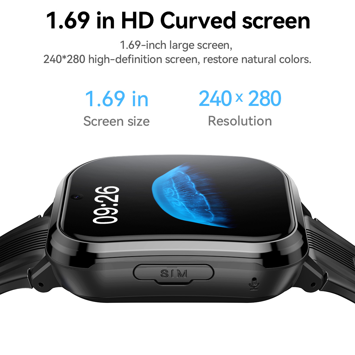 HOCO Y108 1.69インチHD液晶曲面タッチスクリー - Smartwatch Watches For Kid Girl のレビューと価格