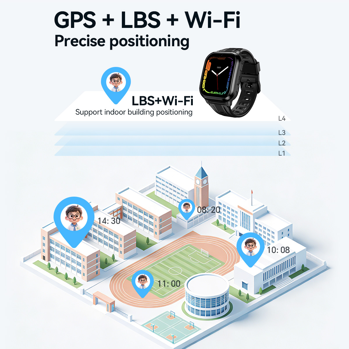 HOCO Y108 1.69インチHD液晶曲面タッチスクリー - Smartwatch Watches For Kid Girl のレビューと価格