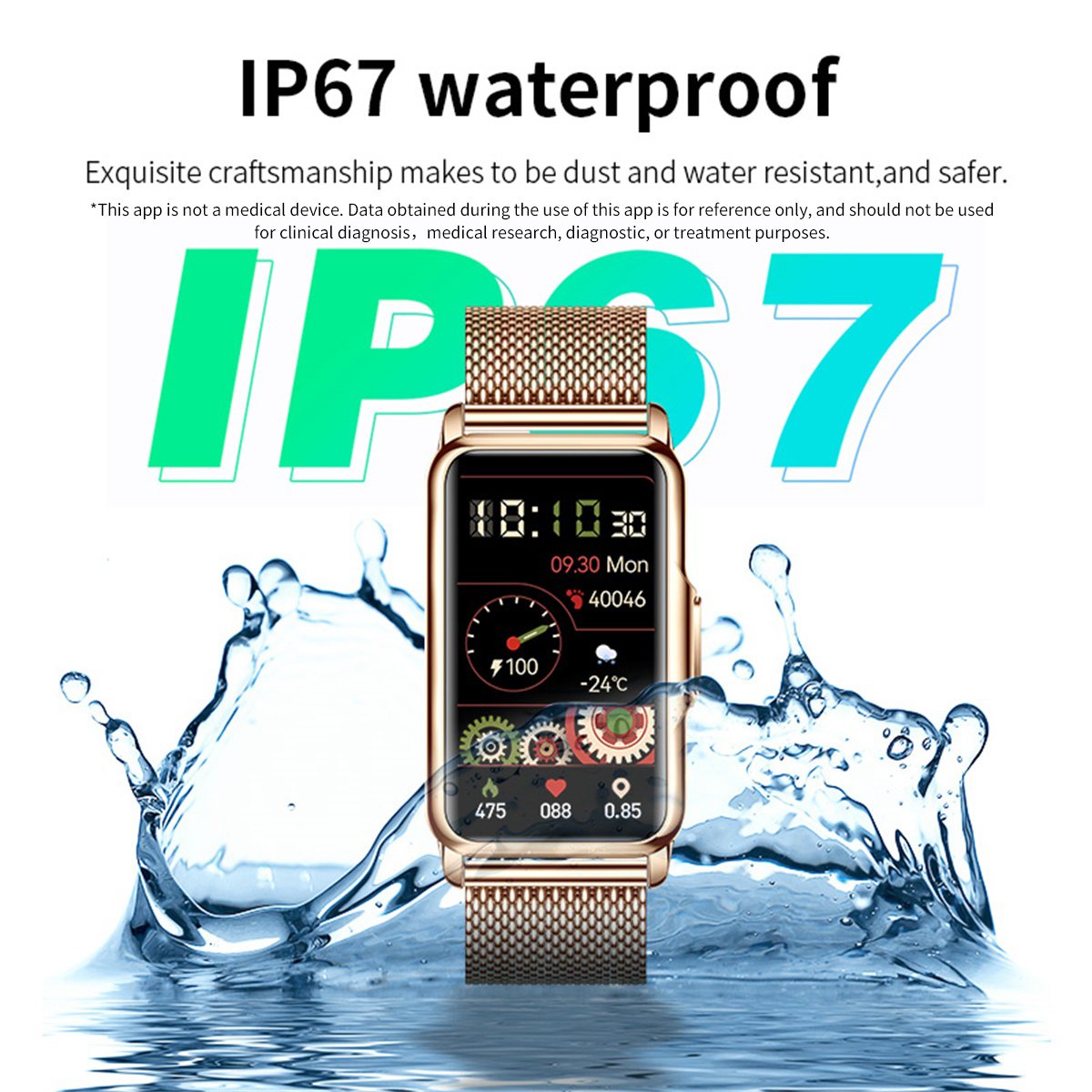 LIGE スマートウォッチ男性女性フィットネススマートブレス - Smartwatch I Watches のレビューと価格