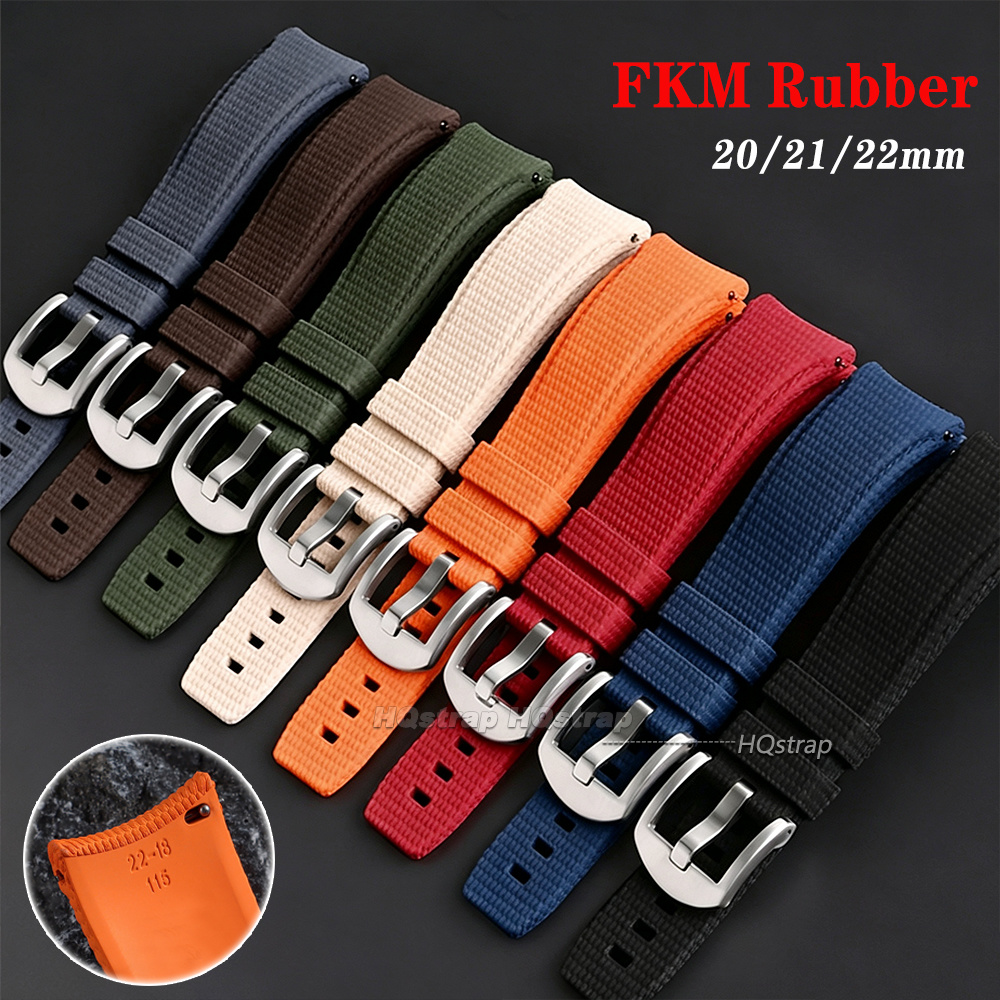 FKMラバー時計ストラップ 20mm 21mm 22mm セ - Watches Rolex Smartwatch のレビューと価格