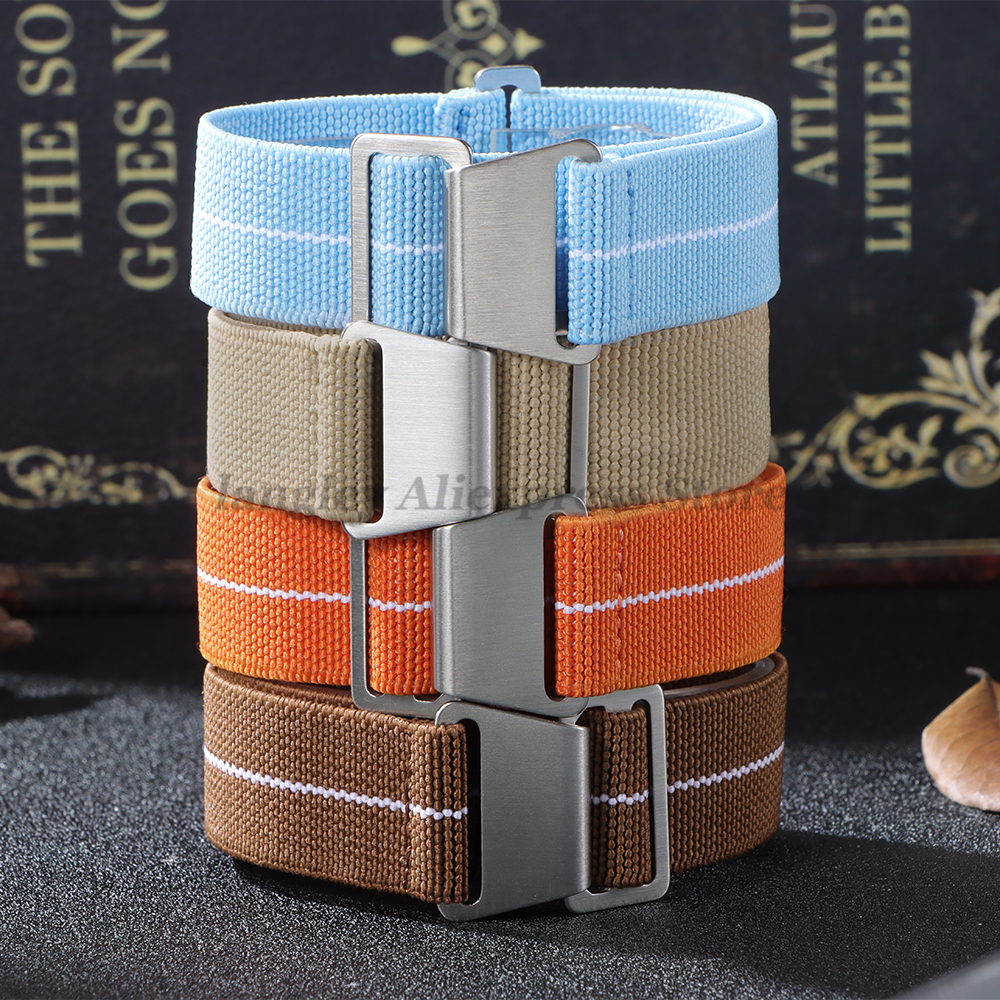 フランス軍パラシュートバッグ弾性ナイロン時計ストラップ 18 - Watches Rolex Smartwatch のレビューと価格